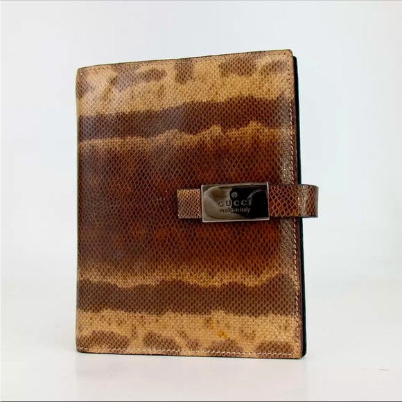 Authentic Gucci Agenda Holder Diary Snake Pattern leather - Picture 1 of 16